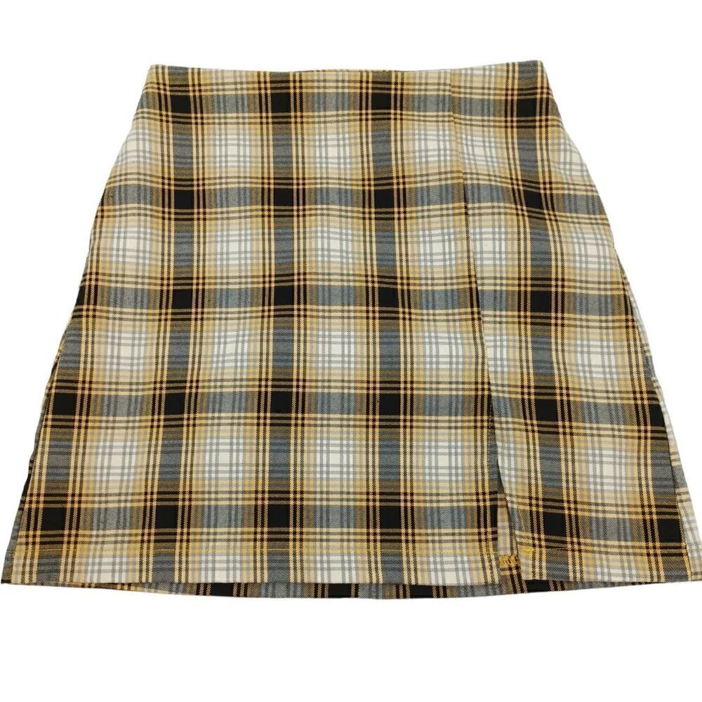 Urban Outfitters Yellow Plaid Mini Skirt Women's XS Preppy Academia Clueless Y2K - Picture 3 of 11